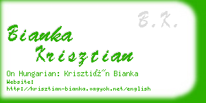 bianka krisztian business card